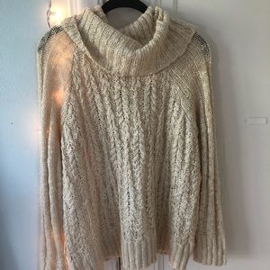 cream knit sweater